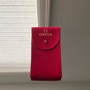 Omega Red Velvet Watch Travel Pouch